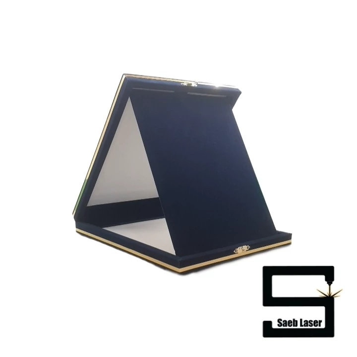 جعبه لوح تقدیر A5 جیر سرمه ای و زرشکی