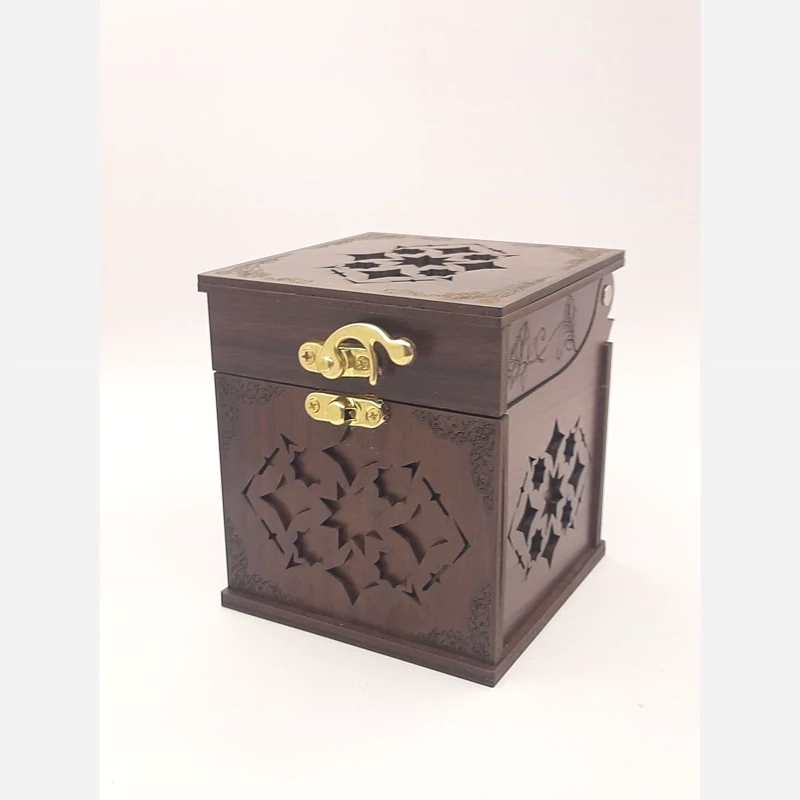 جعبه ساعت مچی چوبی دو لایه طرح دار